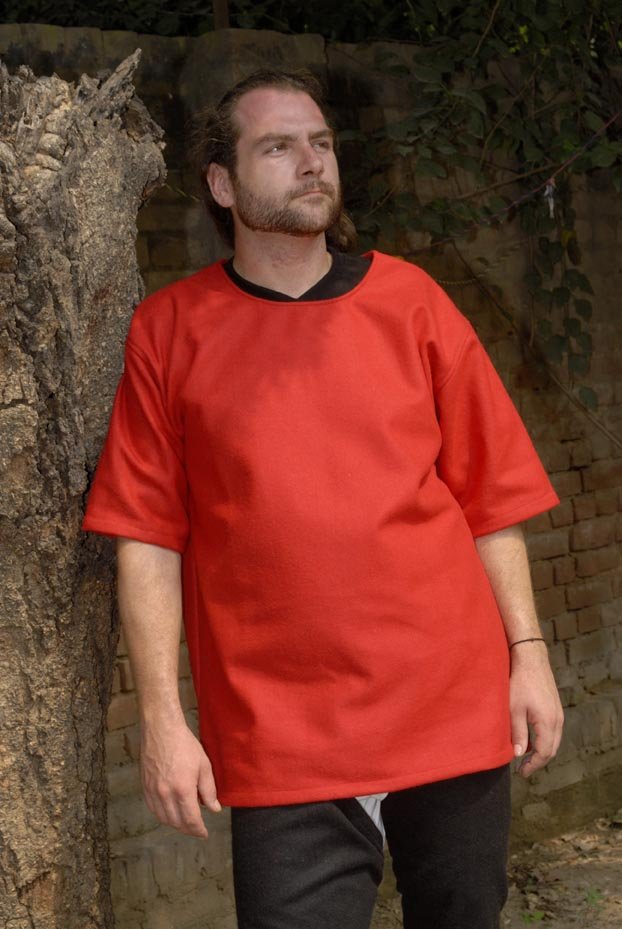 15th C. Tunic, Maroon, Size XL