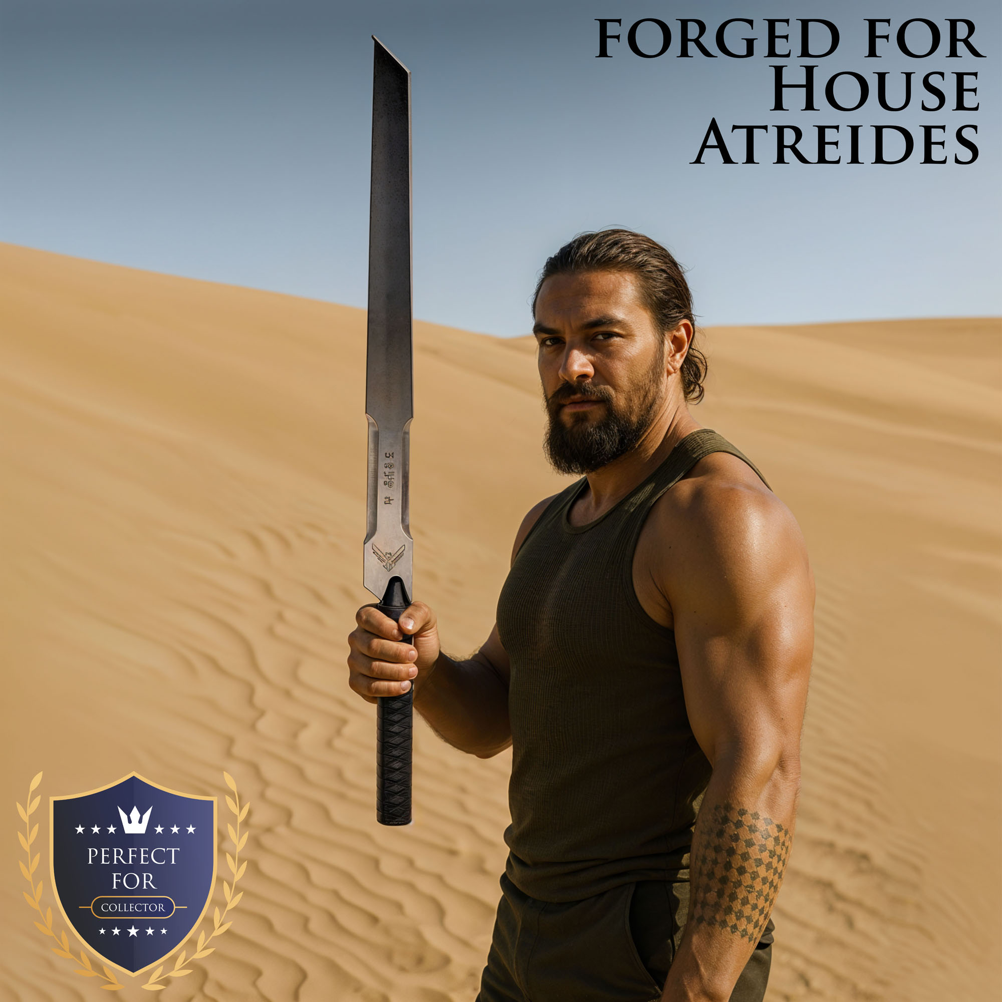 Dune - Duncan Idaho Atreides Sword with Wall Plaque