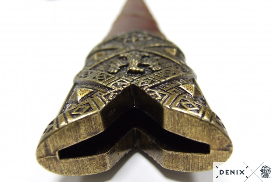 Templerschwert rote Scheide bronzefarben, 12. Jhdt