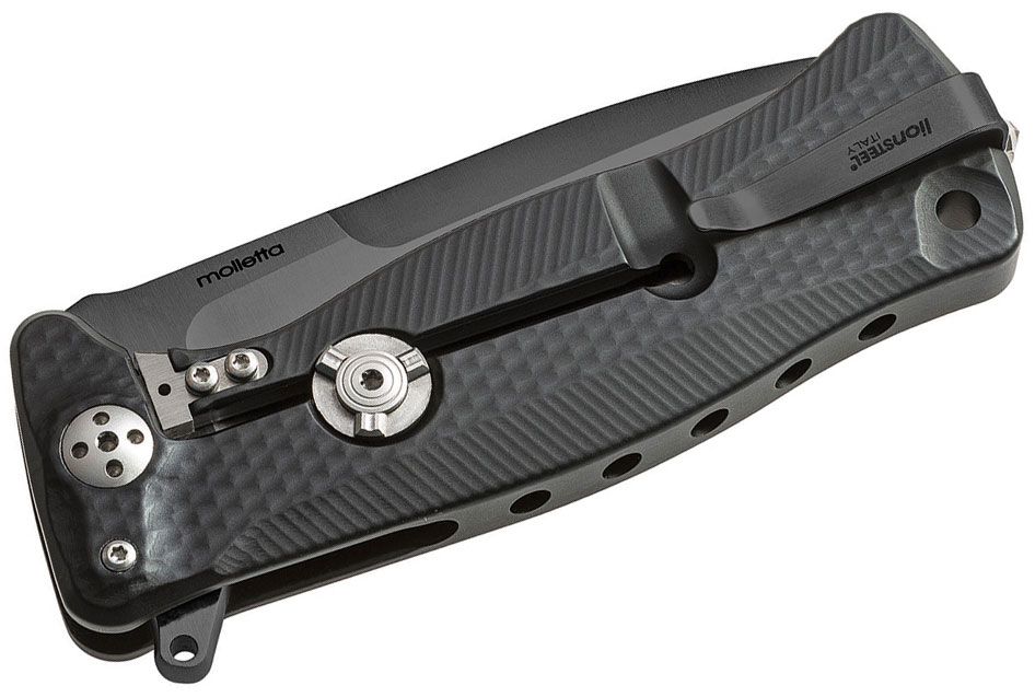 SR-11 Integral Einhandmesser, Chemical Black Sleipner Drop Point-Klinge, schwarzer Aluminiumgriff