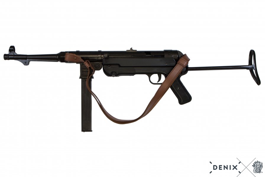 Deutsche MP 40 „Schmeisser“ ohne Gurt aus Metall, mit Bügel, 9mm, 2. Wk