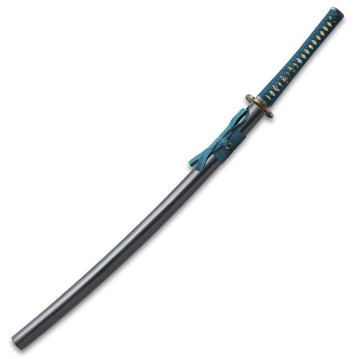 Shikoto Hammer-Forged Longquan Master Teal Katana