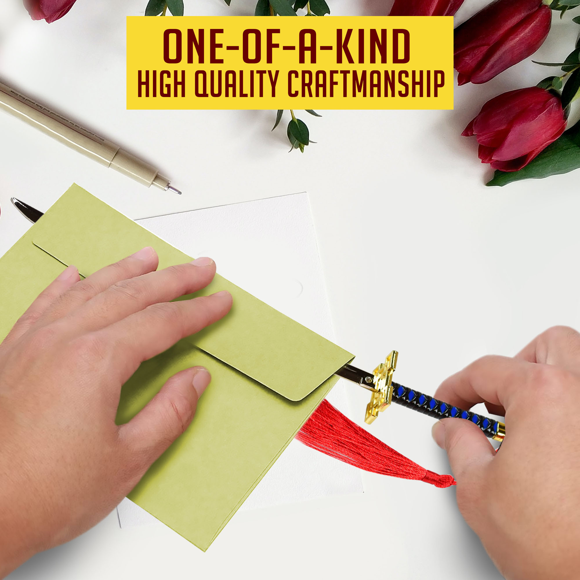 Demon Slayer – Muichiro Tokito Katana Brieföffner Schwert mit Scheide und Ständer