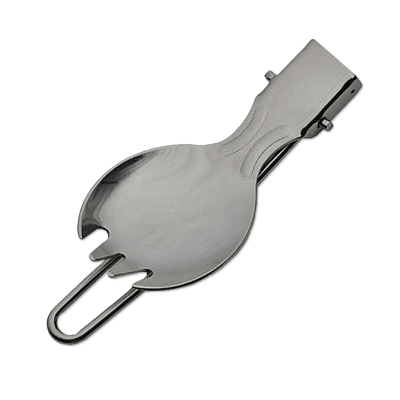 Spork, foldable outdoor spoon with survival fork, perfect for camping