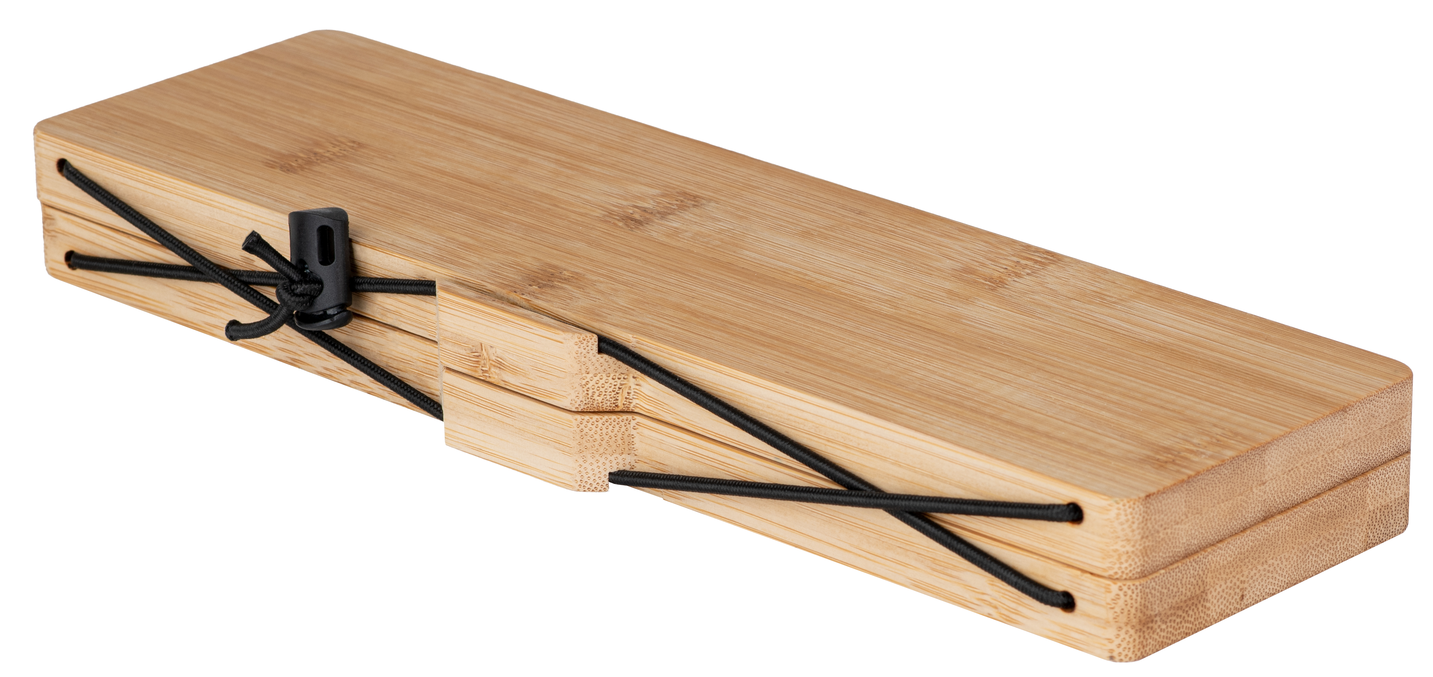Klappbares Outdoor Camping-Schneidebrett aus Bambus inkl. 2 integrierter Edelstahl-Messer