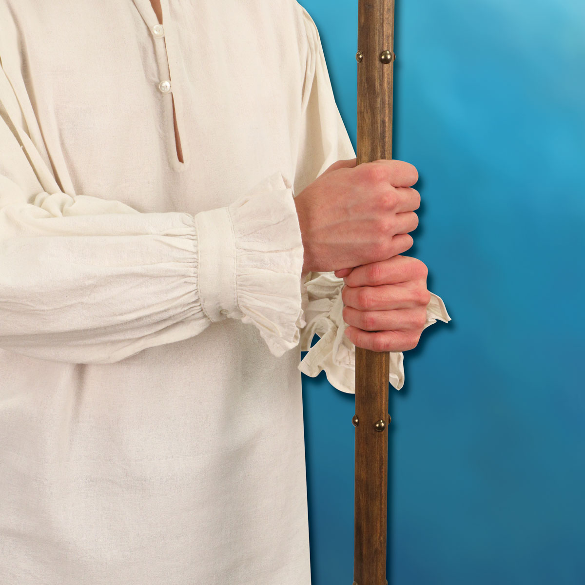 Handgenähtes Herren Gutshof Shirt, Größe M