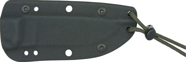 Esee Model 4 Part Serrated with sheath, OD green handle
