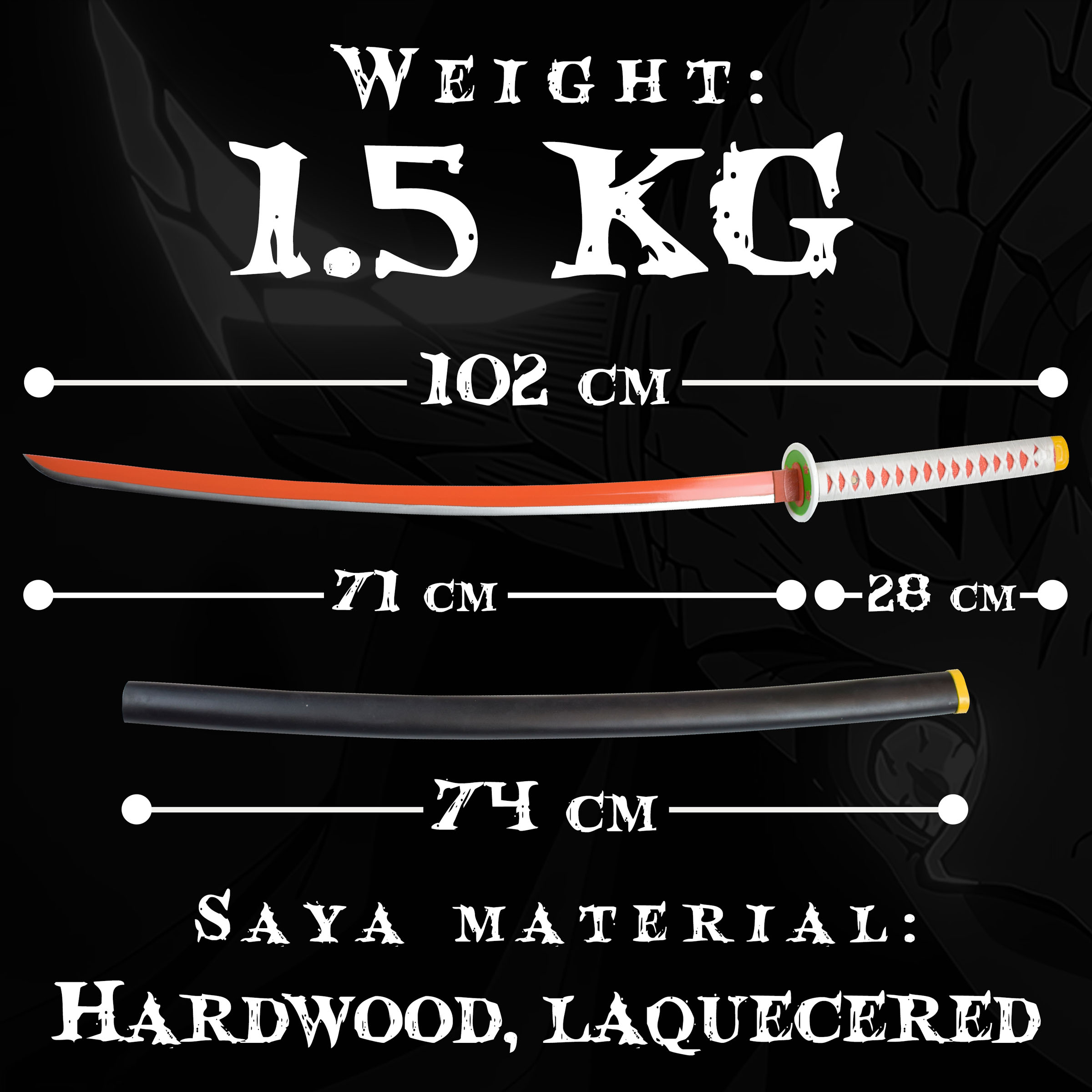 Demon Slayer: Kimetsu no Yaiba - Tsuyuri Kanawo's Sword - handforged