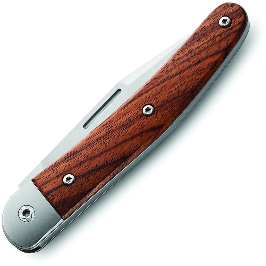 JK1, M390 Clip Point-Klinge, Santos-Holzgriff