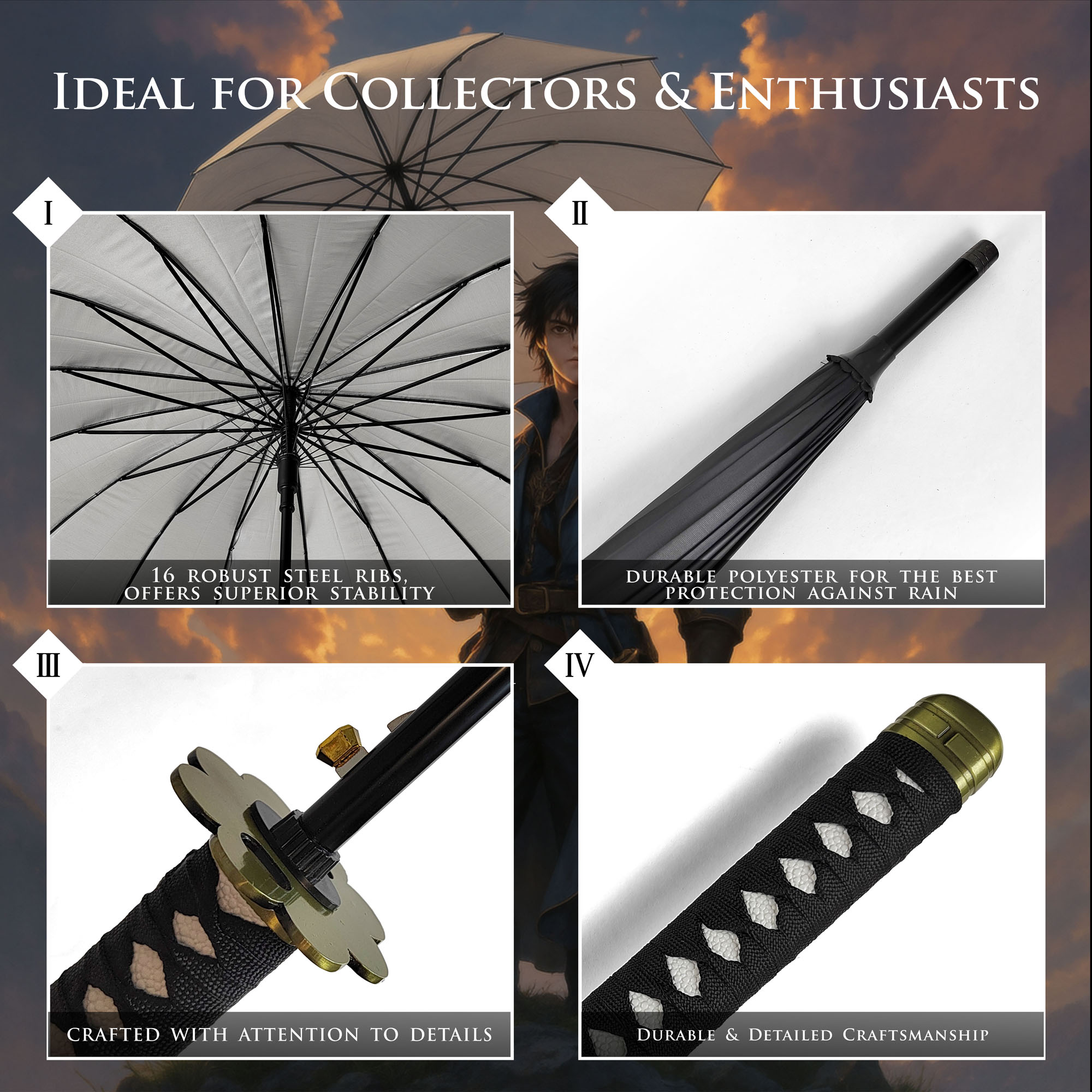 One Piece – Zoro's Shuusui Katana Umbrella (16K Premium Version) 
