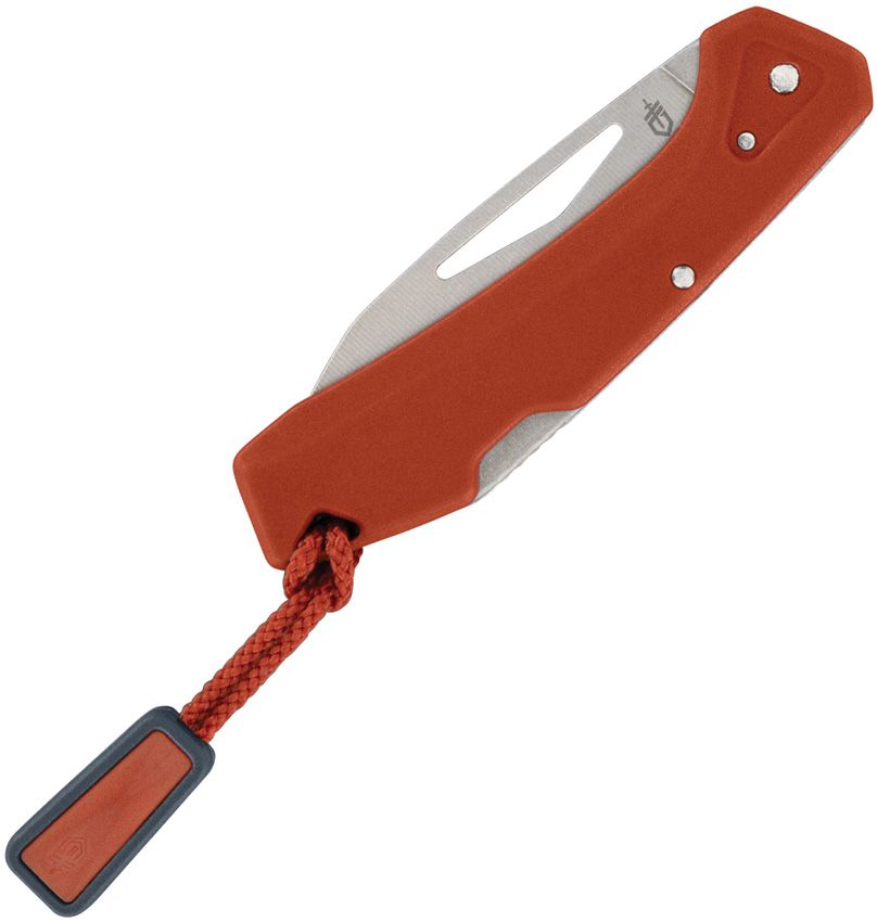 LST Mini, Stonewashed Modified Wharncliffe Blade, Burnt Orange GFN Handle