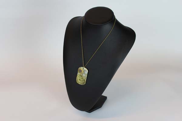 Steampunk Anhänger mit Kette - Herz mit Uhr