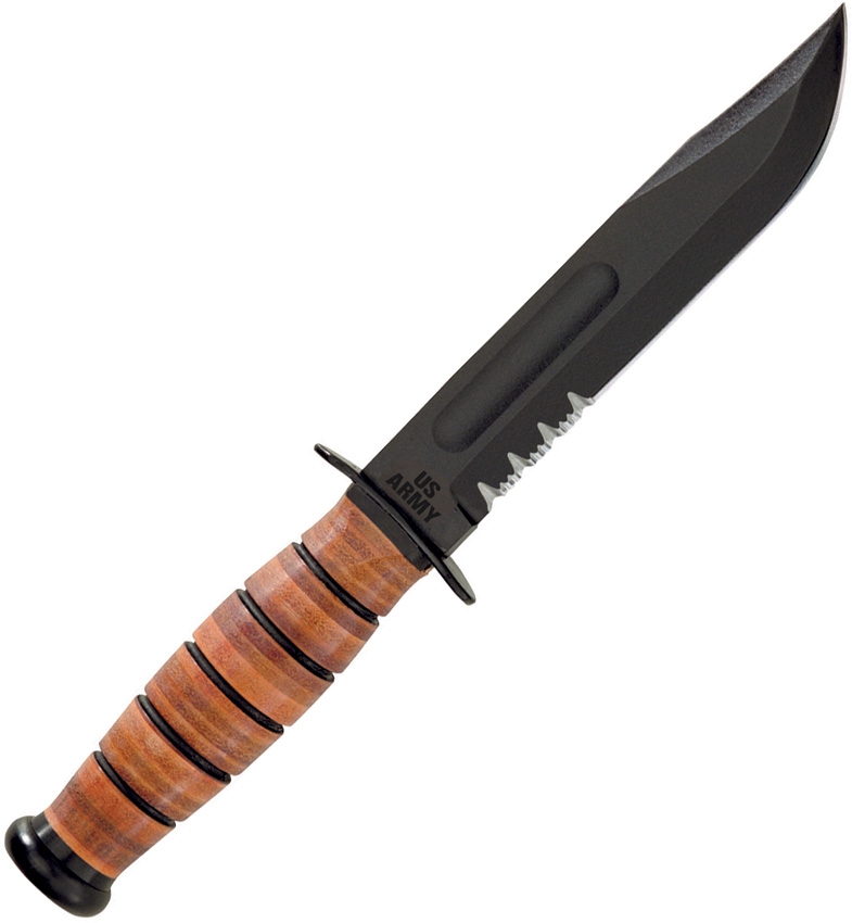 KA-BAR Full-size US ARMY Knife, teilw. Sägeklinge, Kunststoffscheide