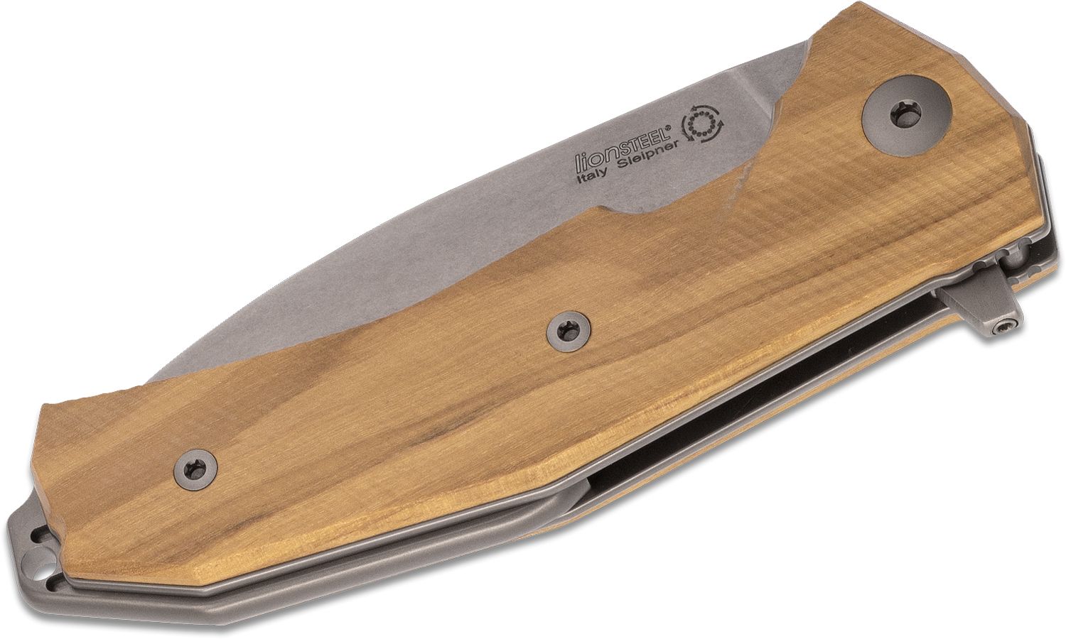 KUR, Sleipner Stonewashed Blade, Olive Wood Handle