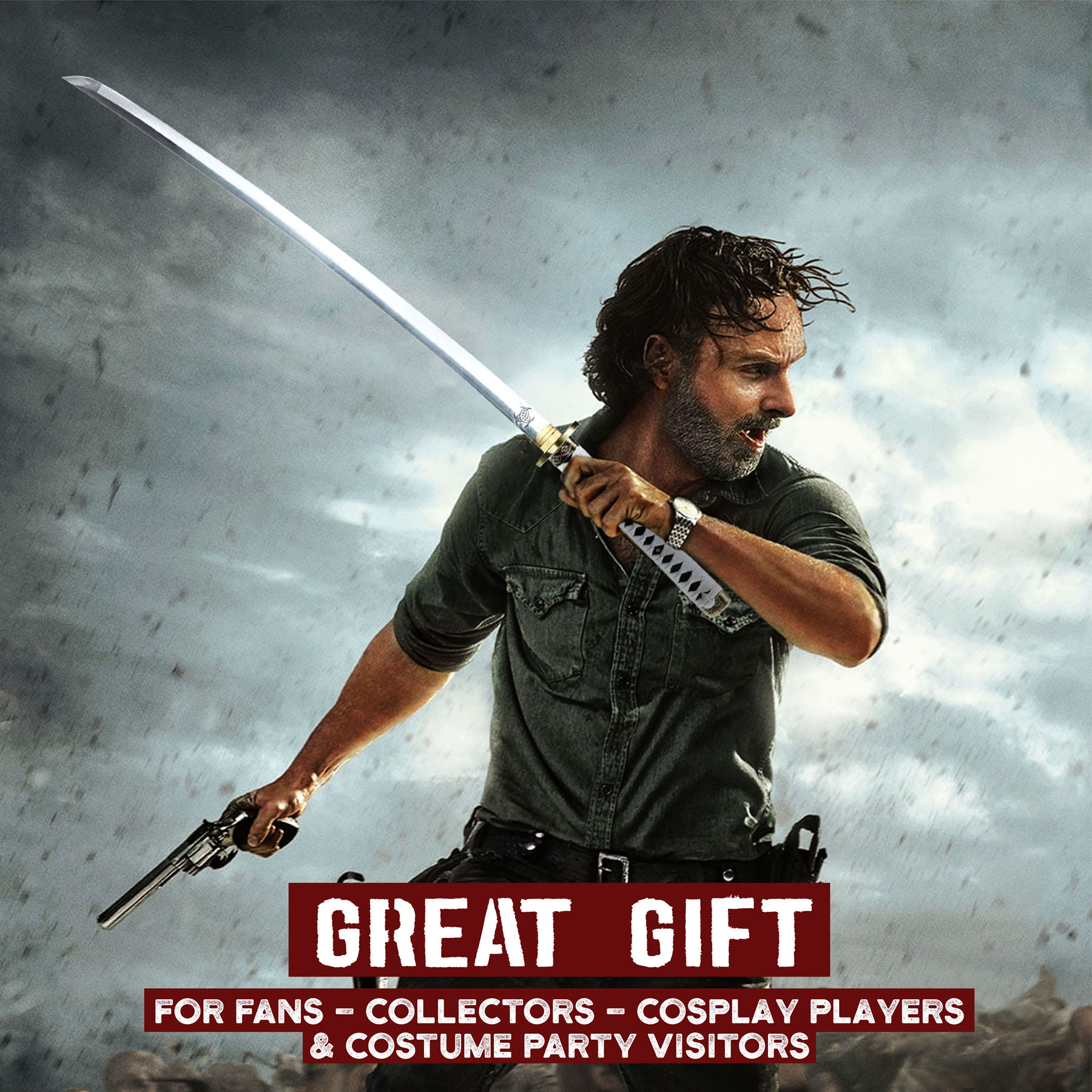The Walking Dead Katana - handgeschmiedet, gefaltet - Set