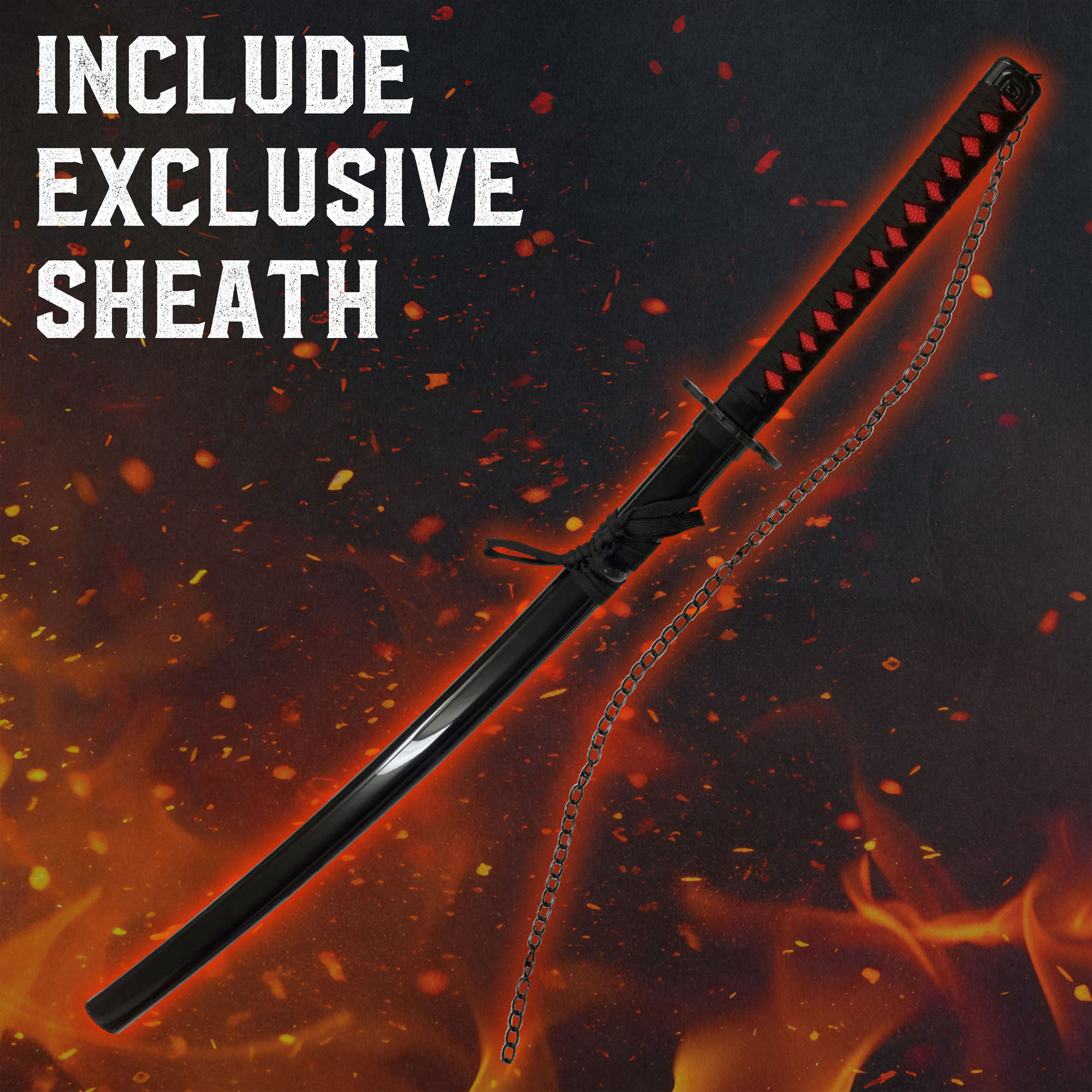 Bleach - Ichigo Shikai Cutting Moon Zangetsu Schwert mit Scheide - Holzversion