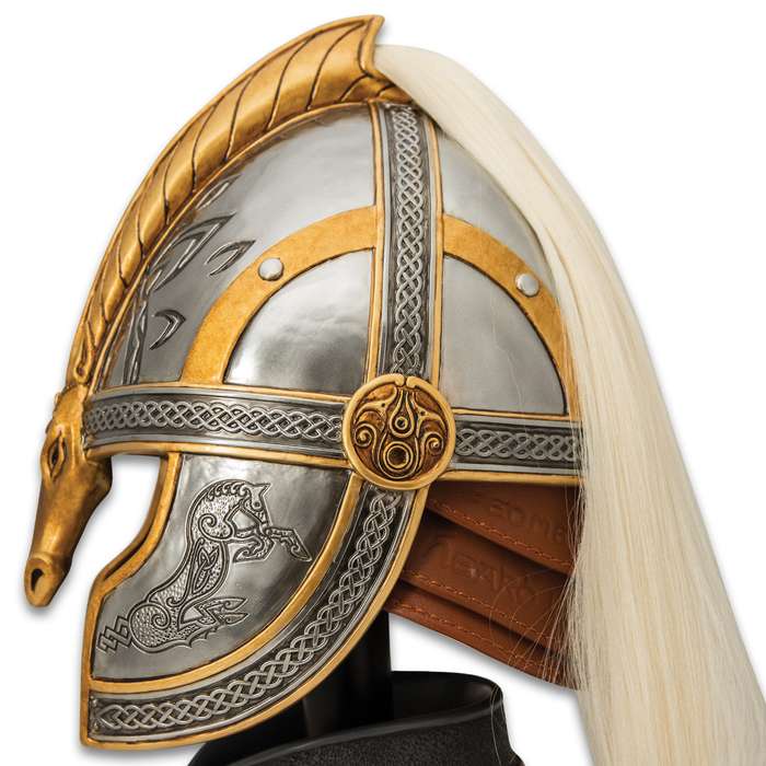 Herr der Ringe - Helm von Eomer mit Ständer Herr der Ringe - Helm von Eomer mit Ständer
