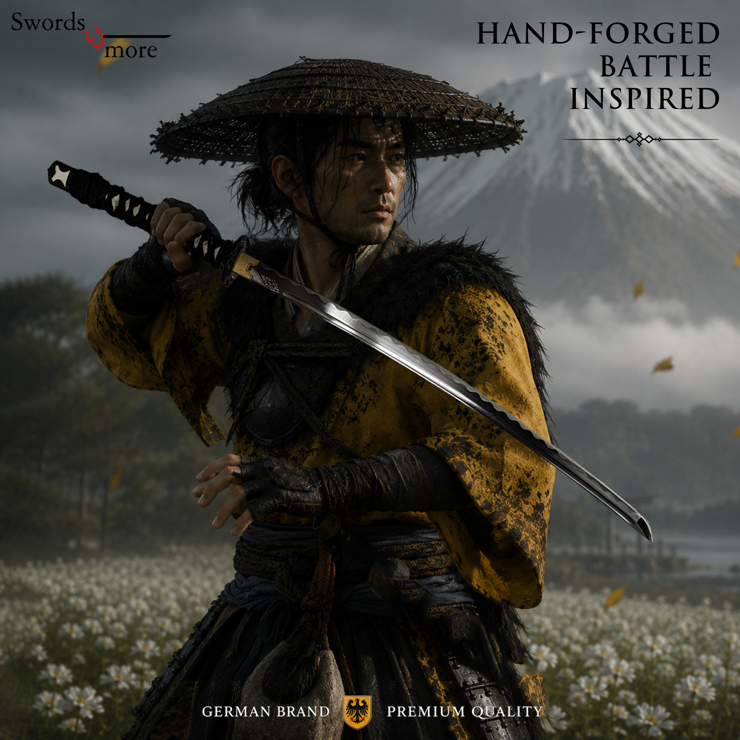 Ghost of Yōtei - The Dual Katana mit Scheide – Handgeschmiedet & Scharf