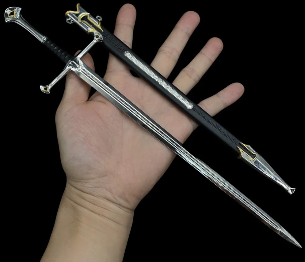 Anduril Schwert mit Scheide, XL Brieföffnerversion
