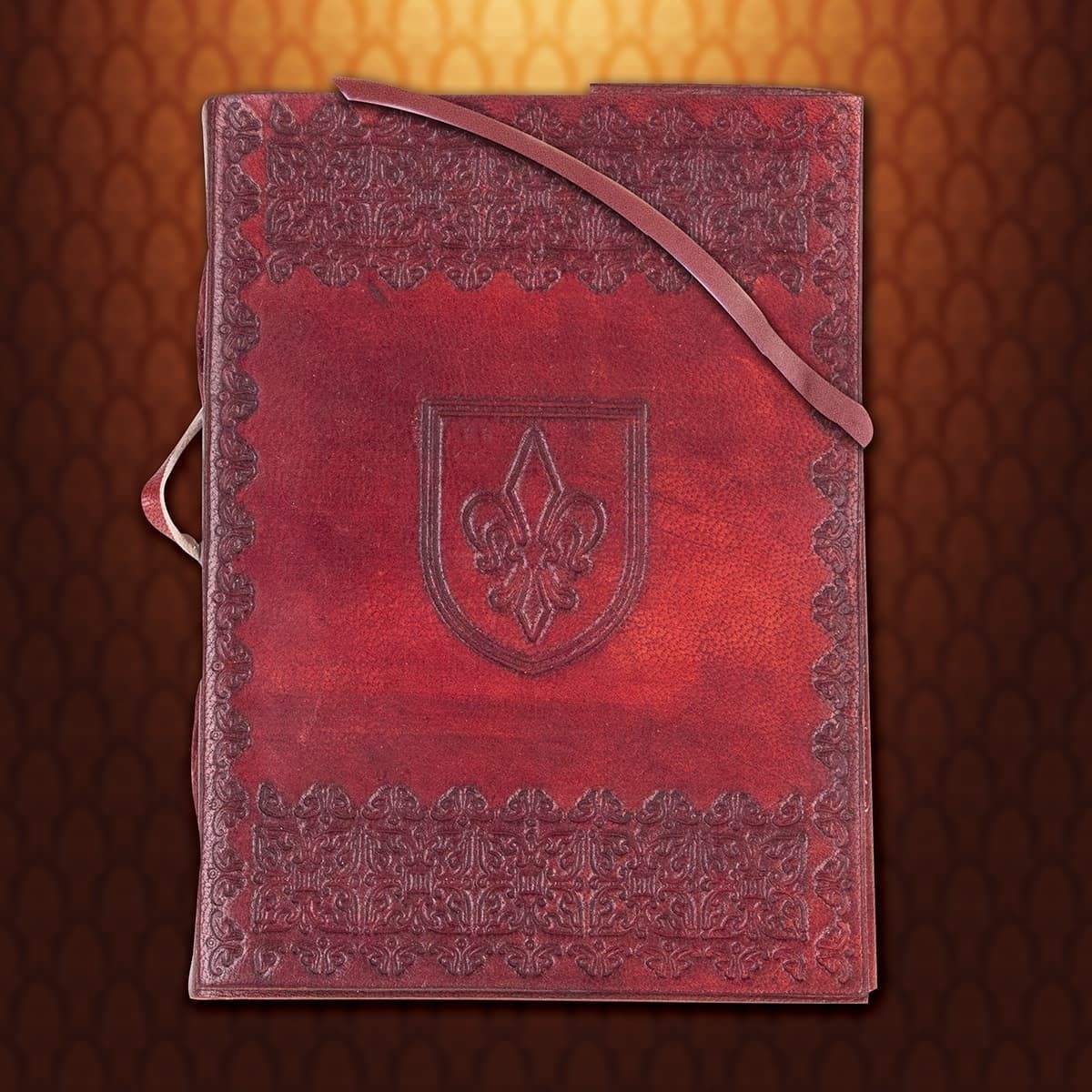 Fleur de Lis Leather Journal