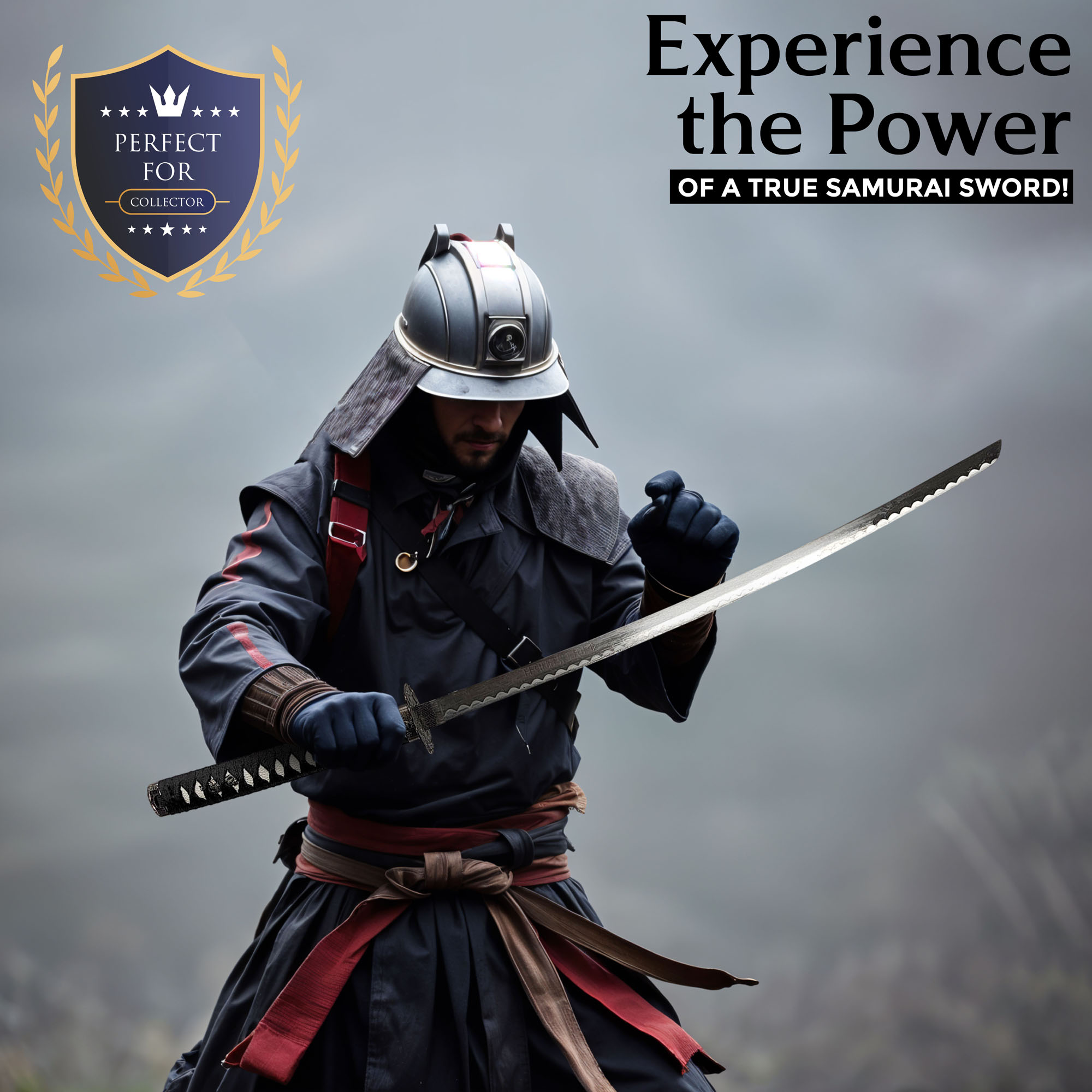 Katana der Ewigen Ehre – Traditionelles Samurai-Dekorschwert mit Ständer