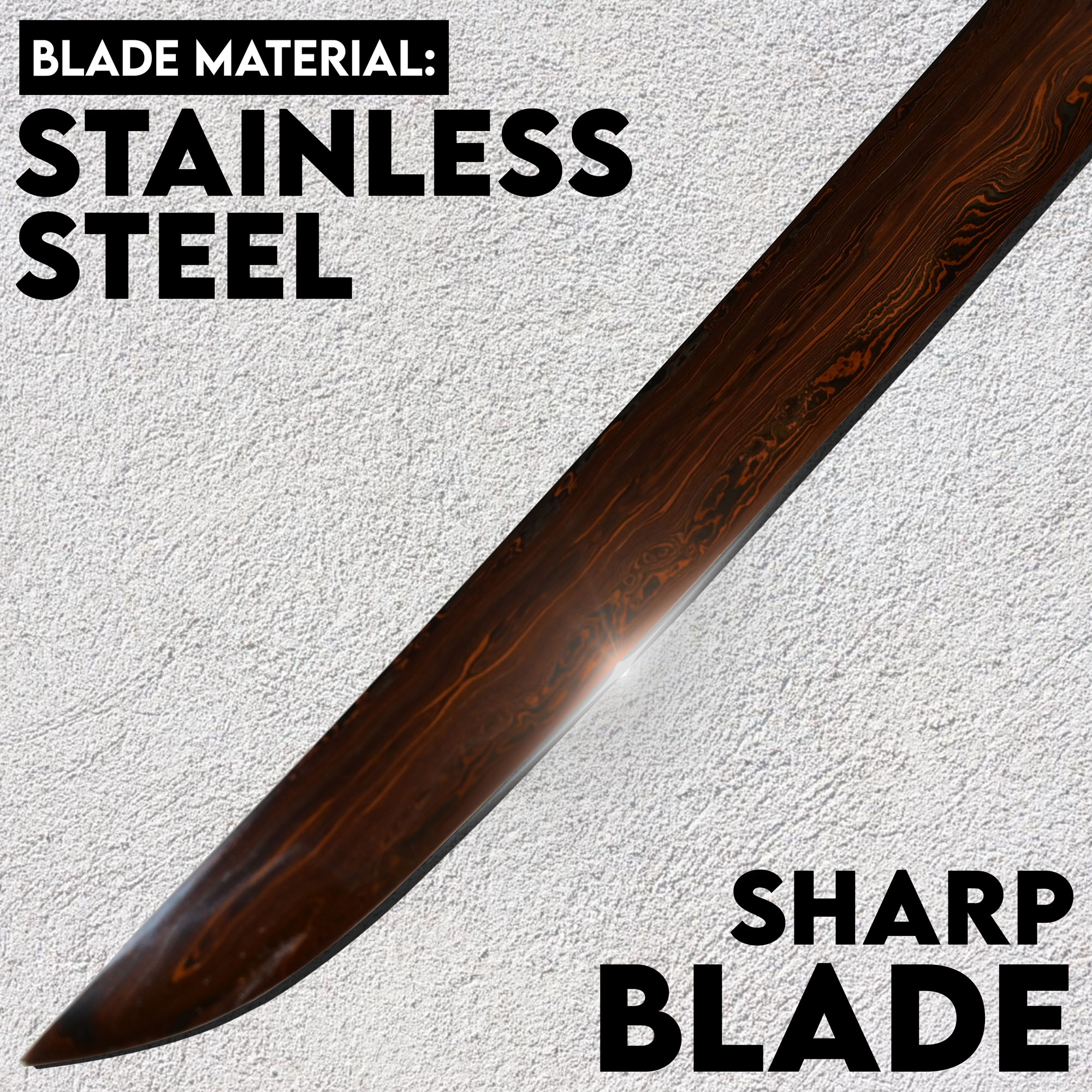 Bleach - Ichigo Kurosaki Schwert - handgeschmiedet&gefaltet, Set