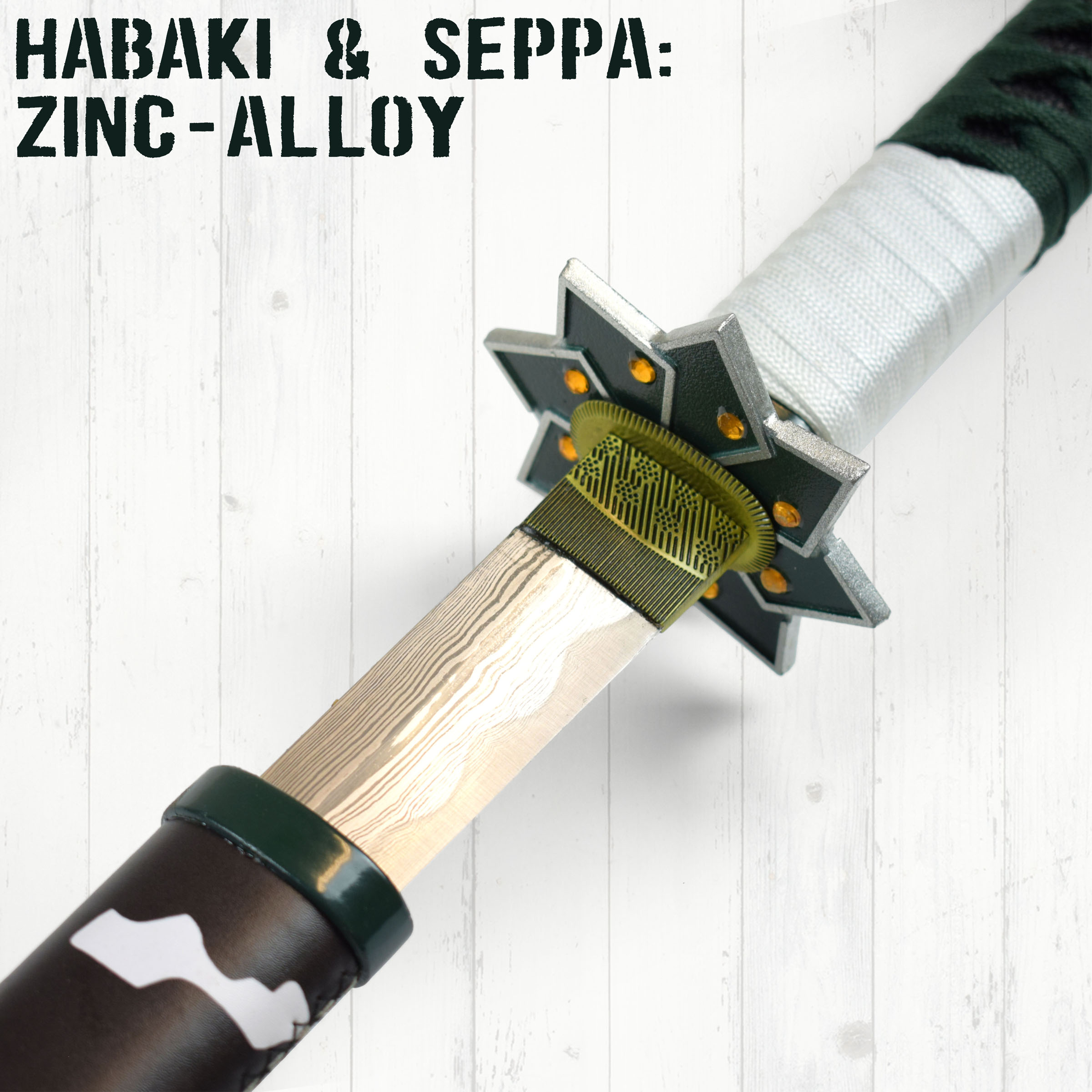 Demon Slayer: Kimetsu no Yaiba - Shinazugawa Sanemi sword - handforged and folded, Set