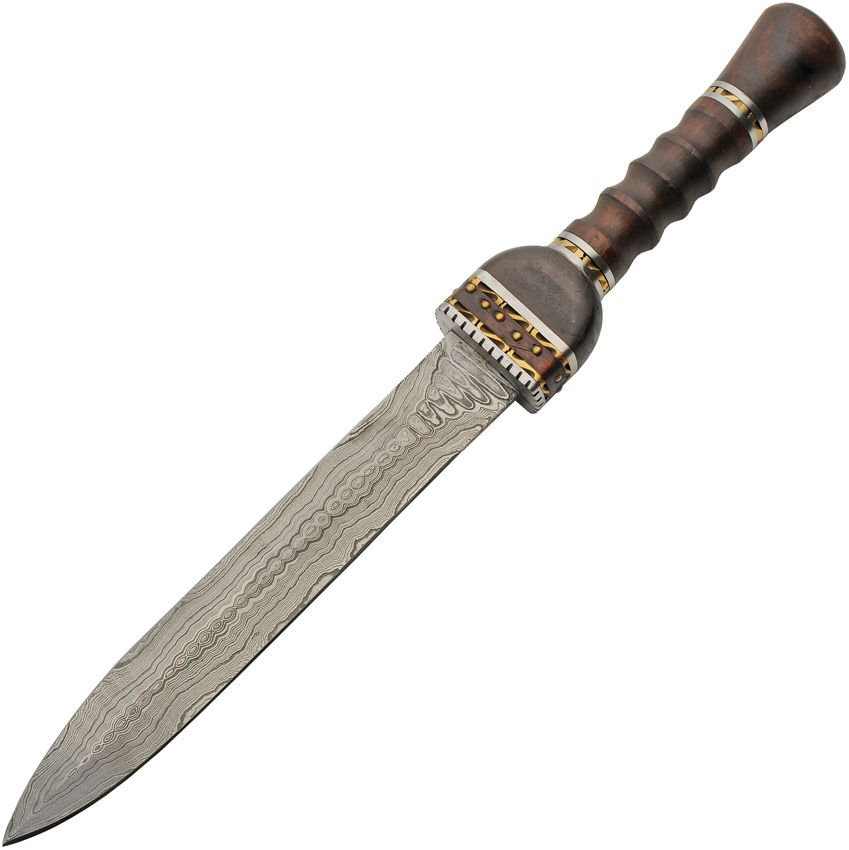Fancy Damascus Short Sword