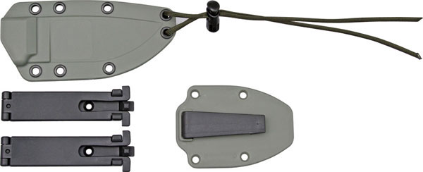 Esee Model 3 Part Serrated, OD Carbon blade, OD Micarta handle,