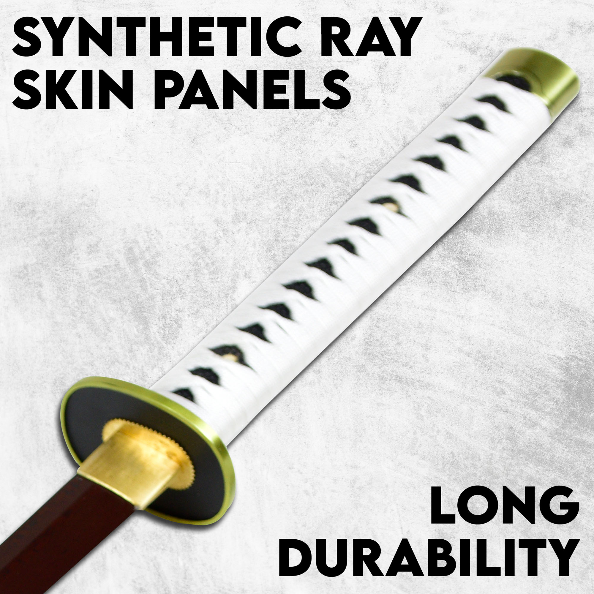 Wado-Ichi-Monji by Roronoa Zoro katana - handforged & folded, Set - Blood Damascus Edition