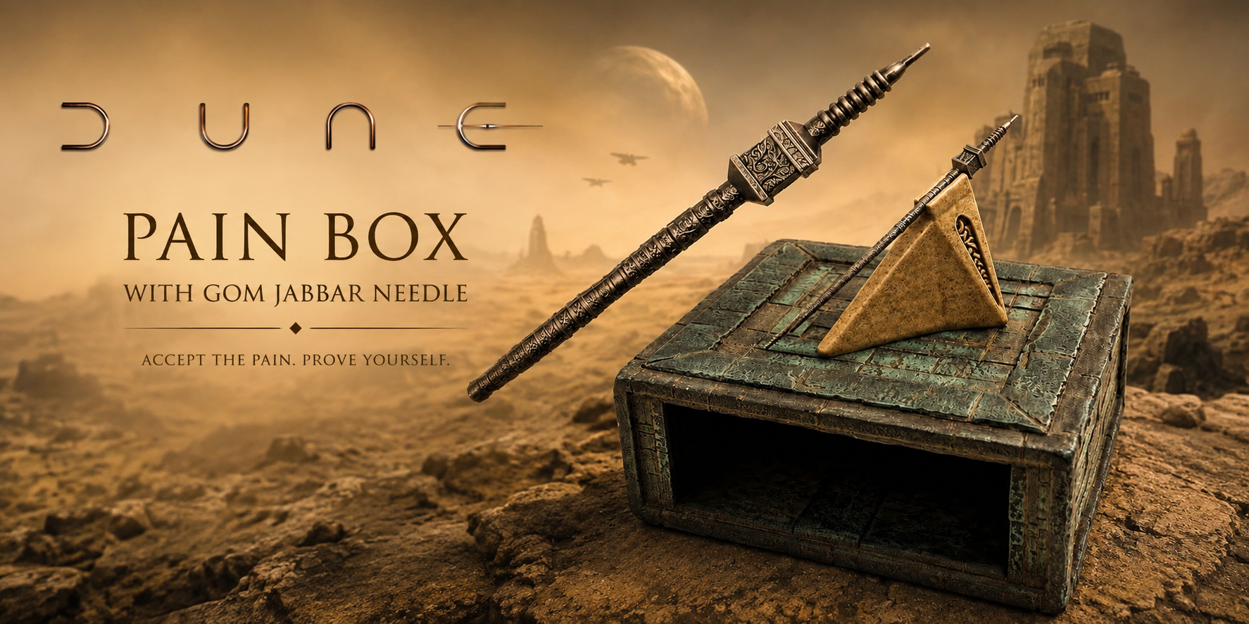 Dune Pain Box mit Gom Jabbar Nadel