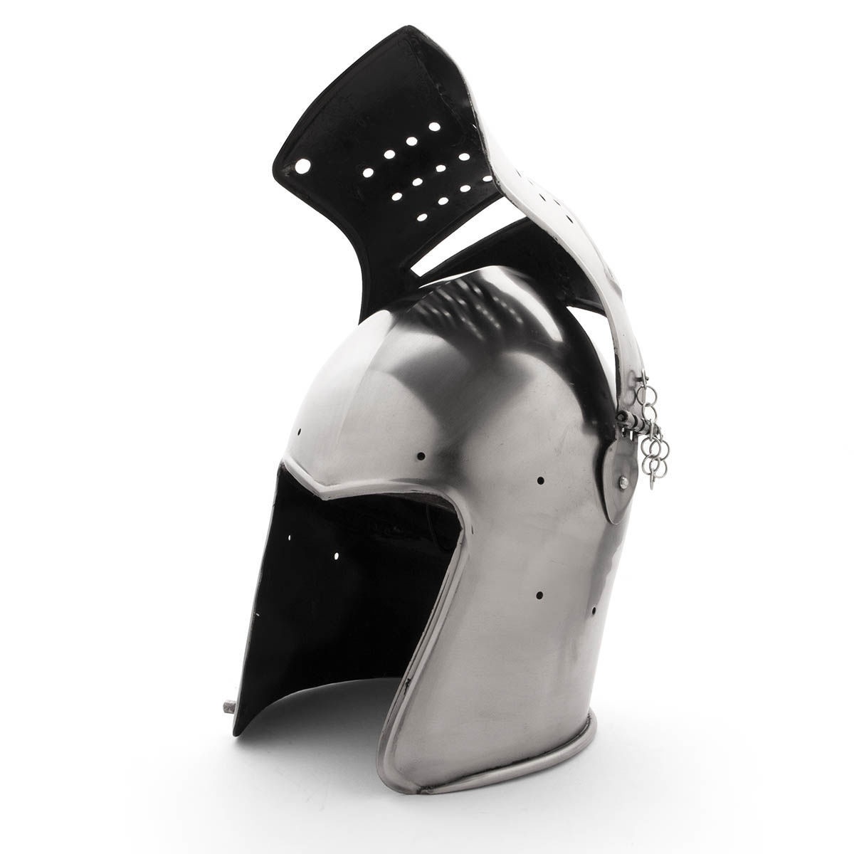 Beckenhaube mit abnehmbarem Visier