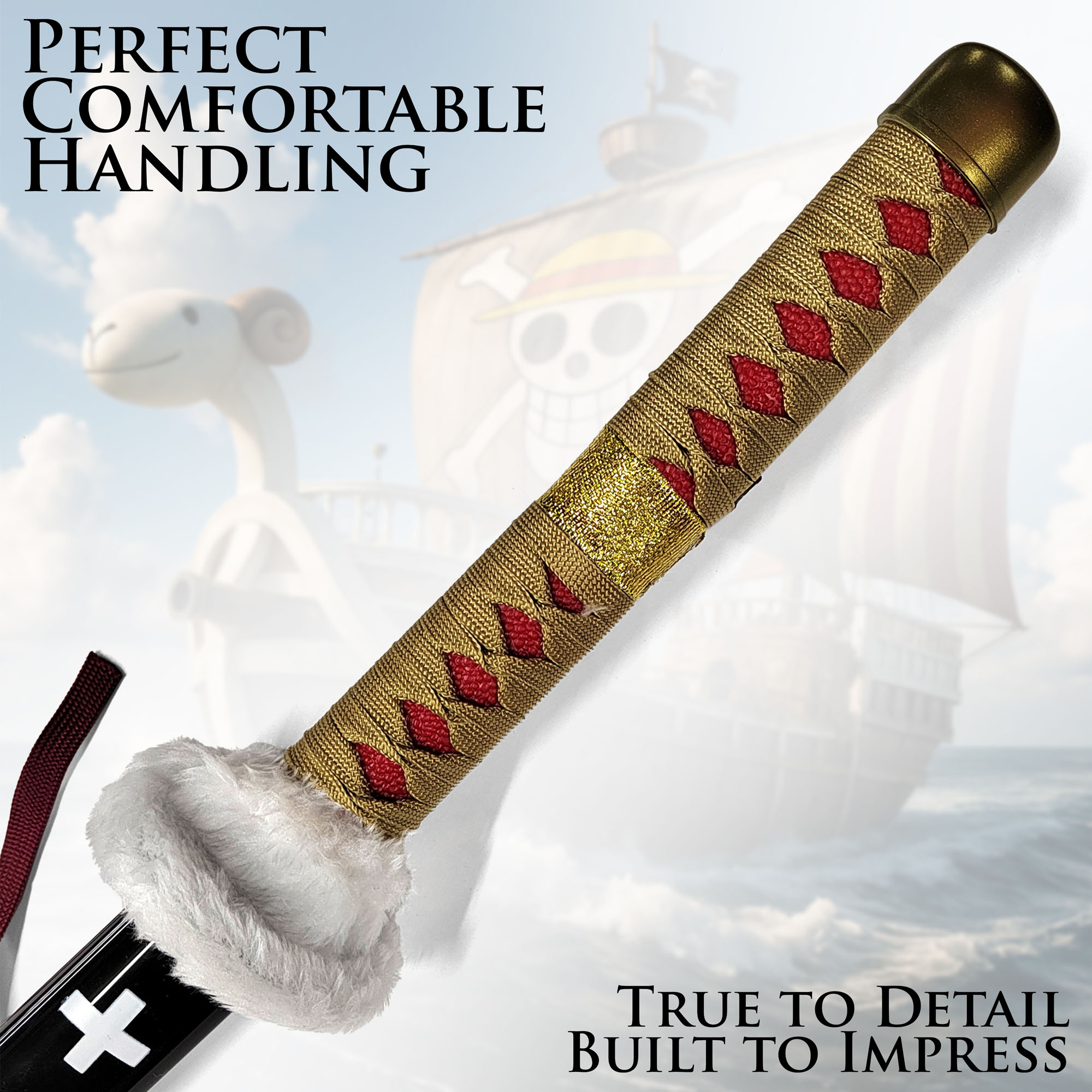 One Piece - Trafalgar Law Schwert brauner Griff, Holzversion