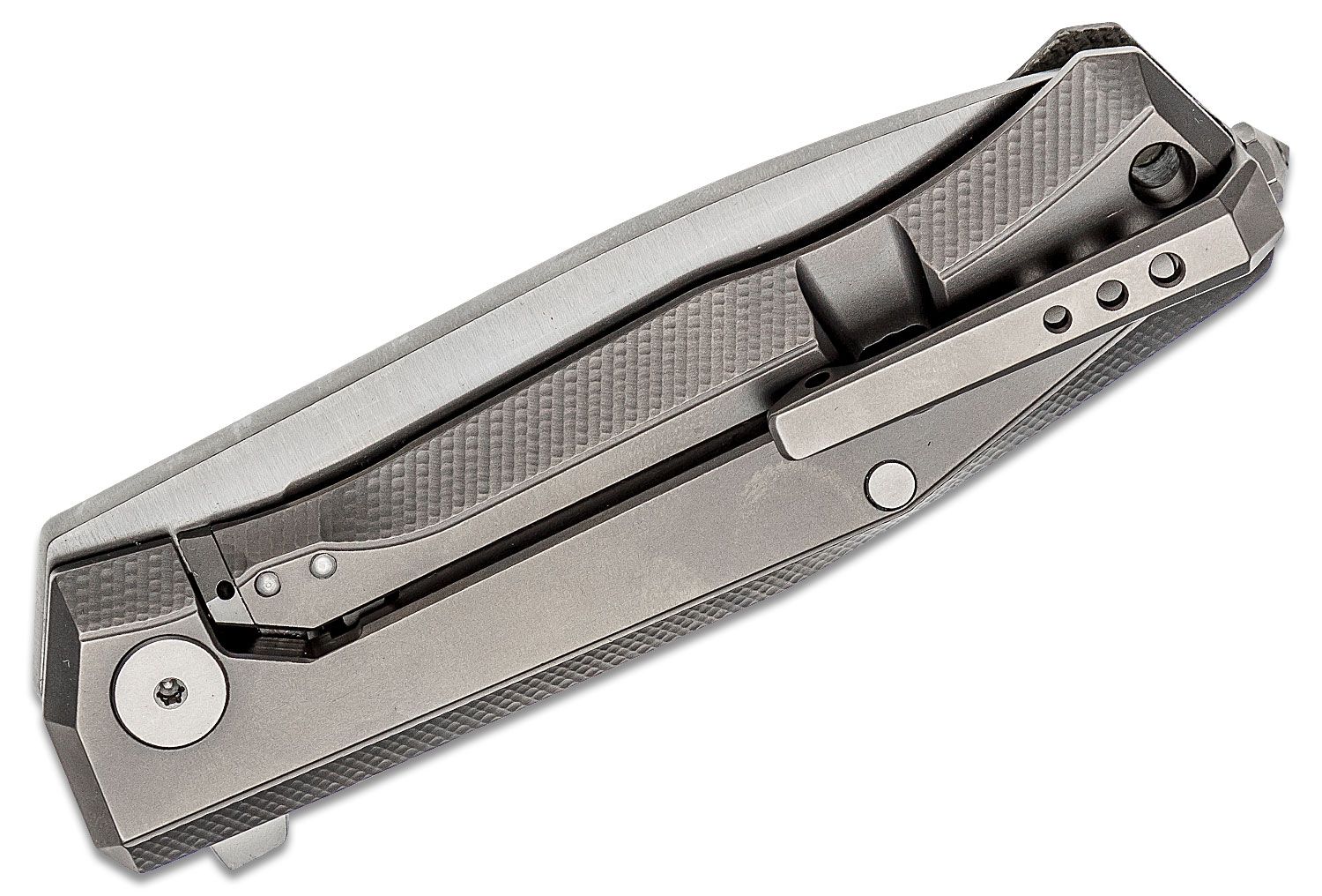 Myto, M390 Satin Blade, Green Canvas Micarta and Titanium Handle