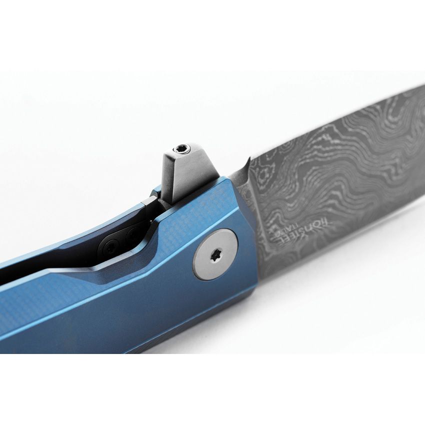 Myto, Damast-Klinge, Blauer Griff