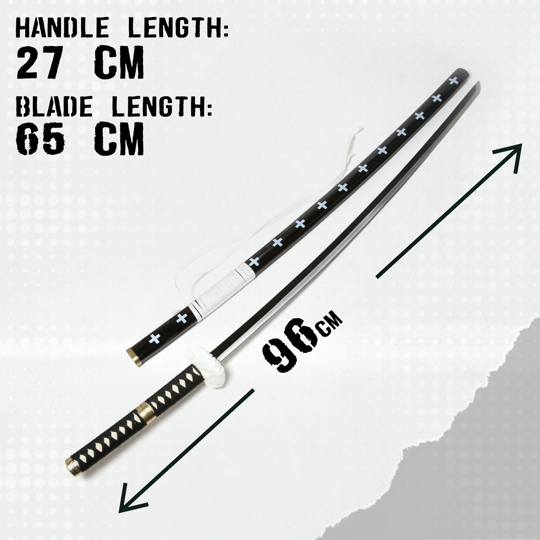 One Piece - Trafalgar Law Schwert schwarzer Griff 96 cm