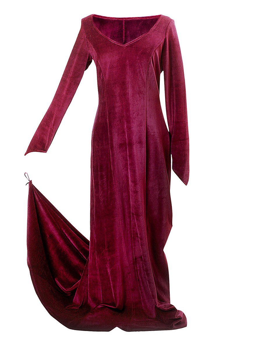 Velvet Dress wine red, Size L