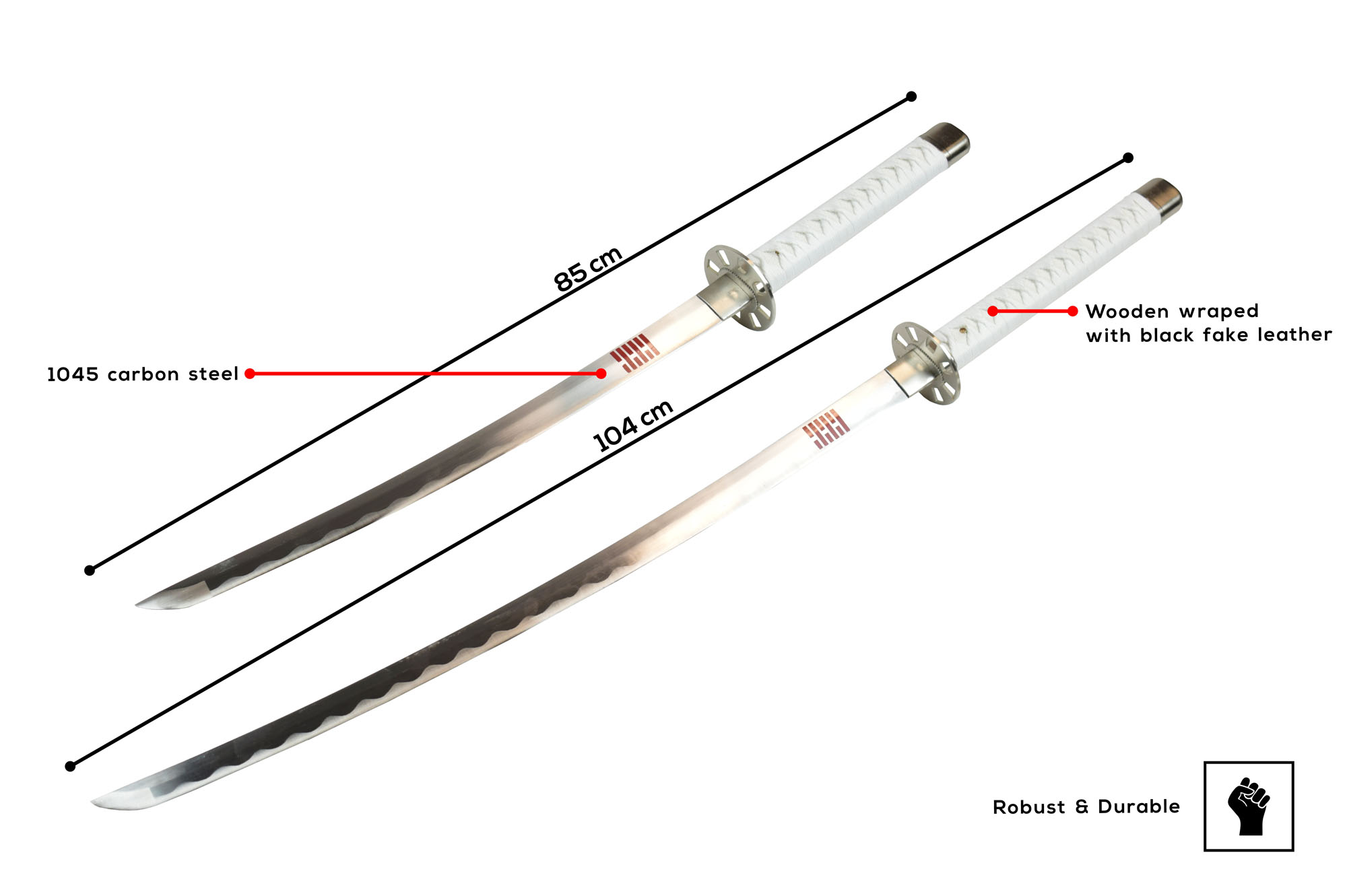 GI Joe - Storm Shadow Katana & Wakizashi, handgeschmiedet