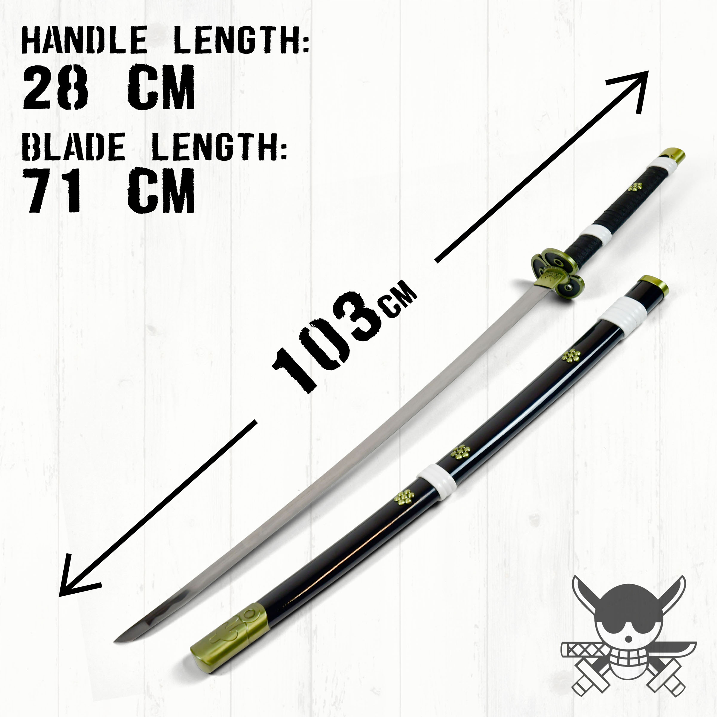 One Piece - Oden's Enma Sword, handforged & folded, Set