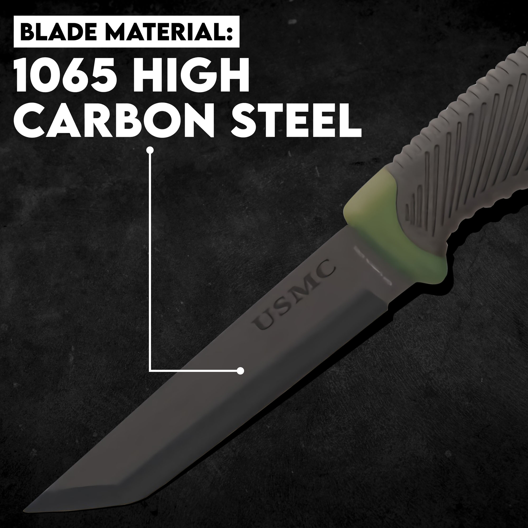 USMC Tactical Tanto Knife with Sheath
