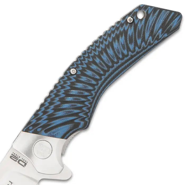 Honshu Black And Blue Sekyuriti Ball Bearing Pocket Knife - D2 Tool Steel Blade