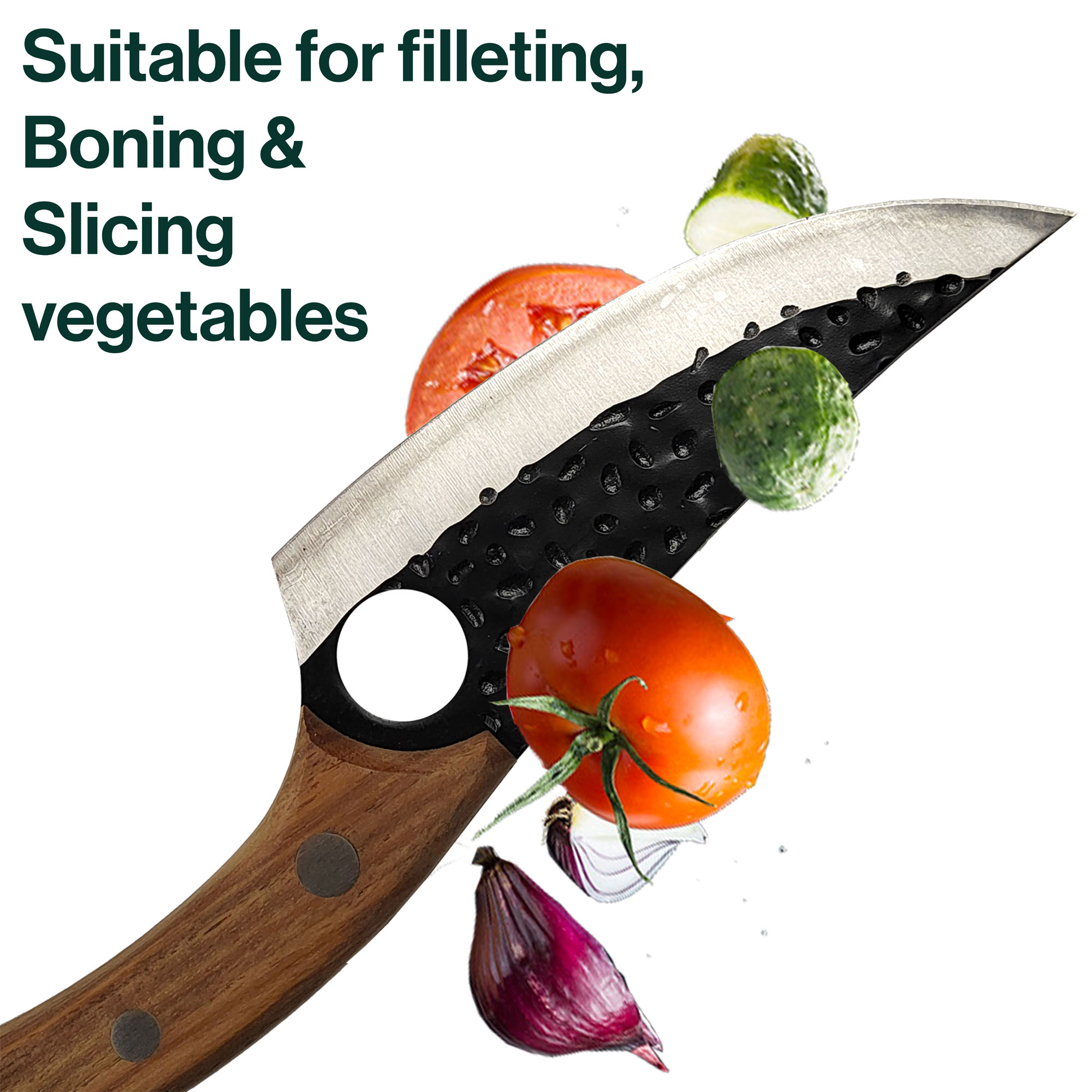 2er Serbische Küchenmesser-Set (Metzgermesser & Hackmesser)