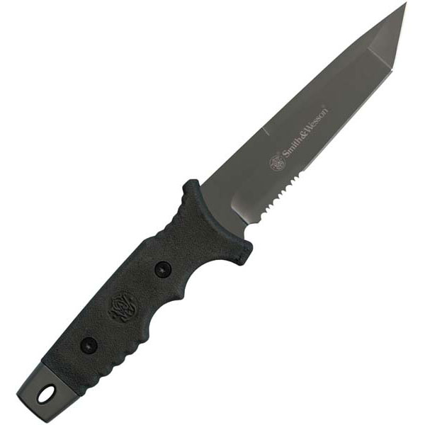 S&W Tactical Tanto Fixed Blade, part serrated