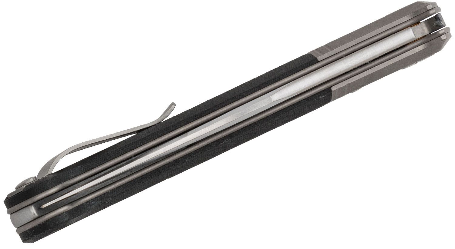 Gitano GT01 GBK, Niolox Clip Point-Klinge, schwarzer G10-Griff