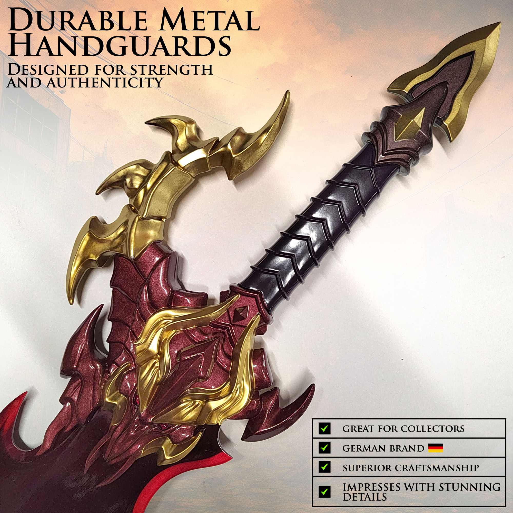 Solo Leveling: Sung Jinwoo's Demon King's Daggers (Set of 2) with Wall Mount