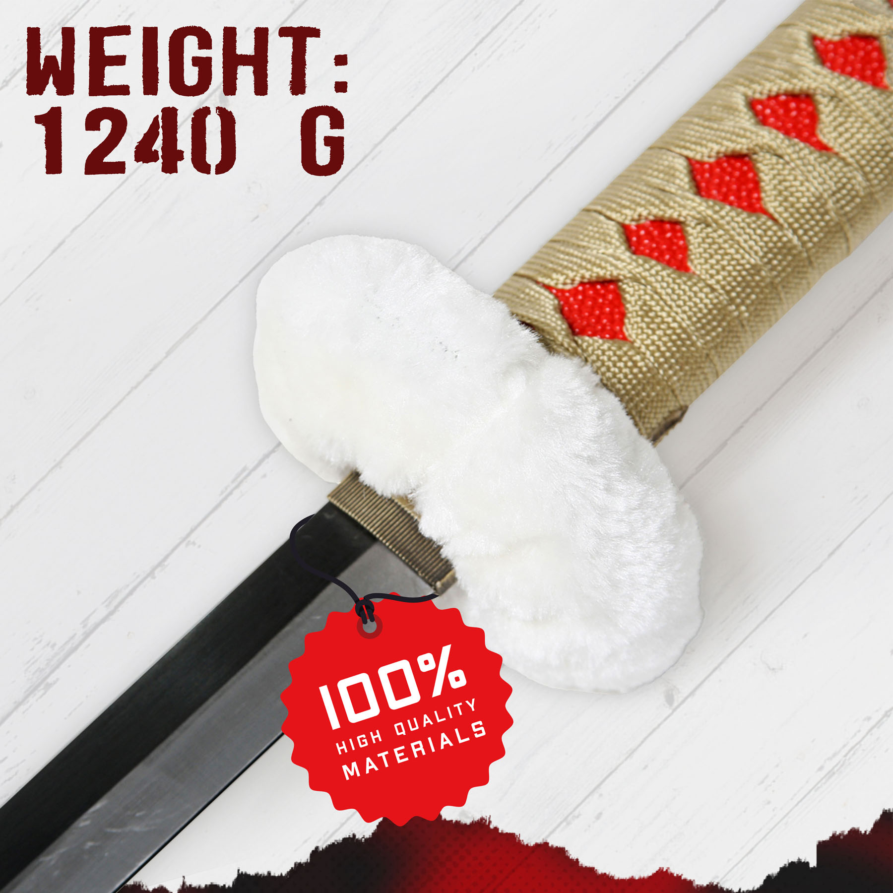 One Piece - Trafalgar Law Schwert brauner Griff, 132cm