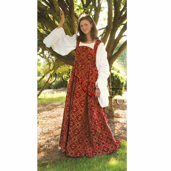 Fleur de Lis Dress, red, size XXL