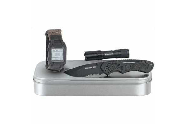 Recon Mission Ready Geschenk Set Messer, Lampe und Uhr