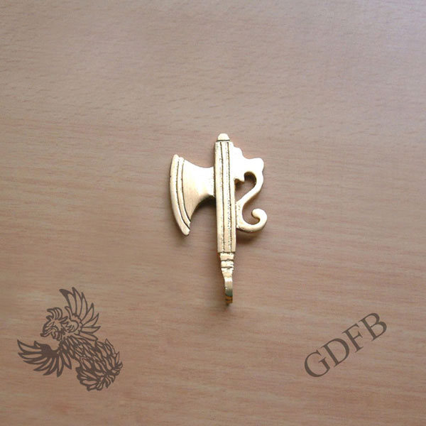 Roman Axe Pendant from brass, 5,5 x 3 cm