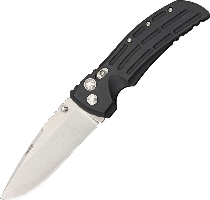 EX01 Large Drop Point Blade, Black Aluminum Handles